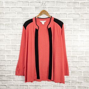 Exclusively MISOOK Women's 2X Cardigan Jacket salmon Pink